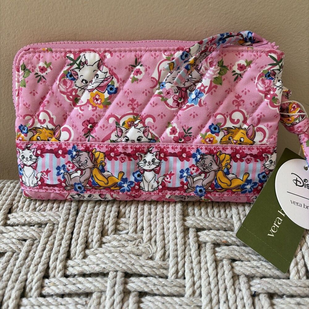 Vera Bradley Disney Aristocats Pink Wristlet Bag Exact NWT